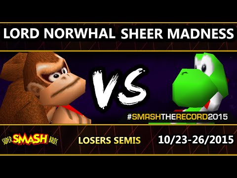 STR2015 - Sheer Madness (Yoshi) Vs. Lord Norwhal (Falcon, DK) SSB64 Loser Semis - Smash Bros.
