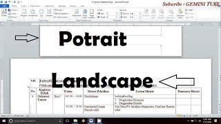 CARA MENGGABUNGKAN POTRAIT LANDSCAPE DALAM SATU FILE WORD | TIPS WORD