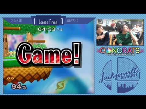 Jax Smash Weekly 3/16/17 - Sinbad(Sheik) Vs Wevans(Samus) - Melee Losers Finals