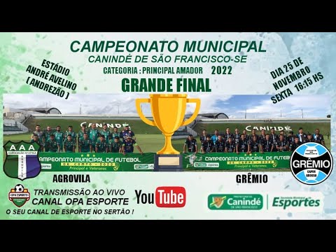 CAMPEONATO  CANINDEENSE - SE- 25/11/2022/ CAMPEÕES AGROVILA E PALMEIRAS