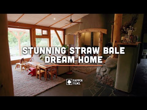 Couple Build Stunning Natural Straw Bale Home of Their Dreams! (Start to Finish)