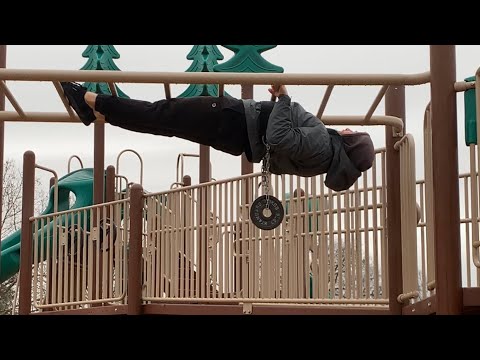 Monkey bars everyday Day 385: 🦍 me put weight on bar 🗿