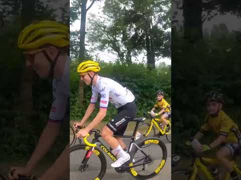 Pogačar made this young fan’s day 😍 #cyclingshorts #pogacar