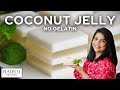 Easy Coconut Jelly Recipe | Coconut Pudding | No Gelatin | Veg/Vegan Dessert