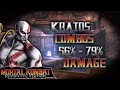 Mortal Kombat 9 Kratos Combos 56 79 Damage 2023 2K 60ᶠᵖˢ