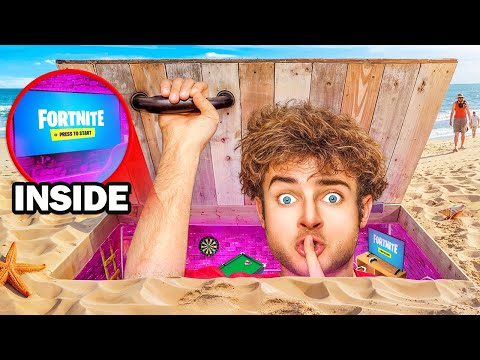 I Built a Secret Gaming Room on the Beach!