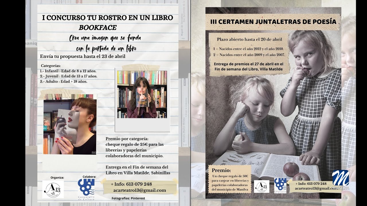 Certamen Juntaletras de Poesía y Tu rostro en un libro