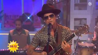 Bruno Mars performing Young Girls on Sat 1 Frühstücksfernsehen