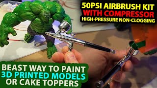 Best way to Airbrush & paint 3D Printed Models. Incredible HULK for a Birthday Cake Topper