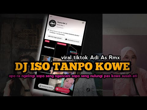 DJ OPO RA NGELINGI SOPO SENG NGANCANI || ISO TANPO KOWE VIRAL TIKTOK ADI AS RMX