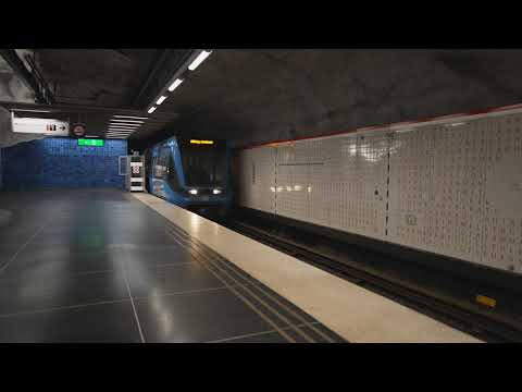 Sweden, Stockholm, subway ride from Universitetet to Bergshamra