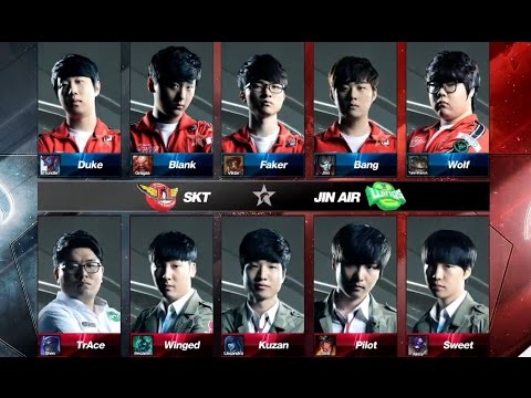 SKT vs JAG Game 1 Highlights - SK TELECOM T1 vs JIN AIR GREENWINGS - LCK 2016 LOL Champions KR