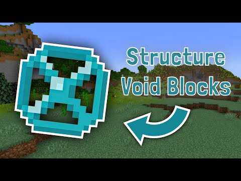 UnderMyCap - How To Get and Use Structure Void Blocks In Minecraft Java And Bedrock!