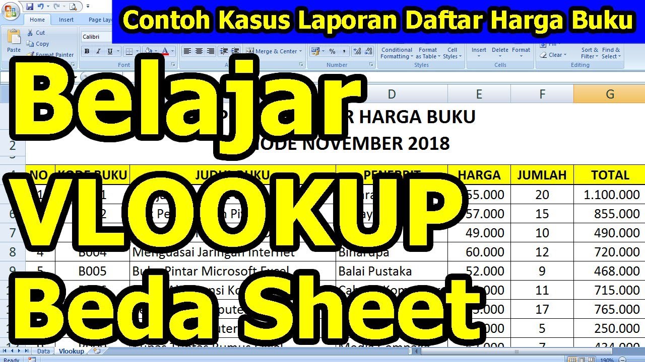 Learning Vlookup Different Sheets