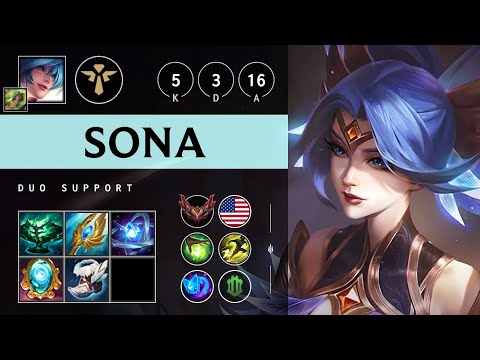 Sona Support vs Nami - NA Grandmaster Patch 25.21