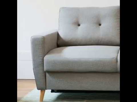 Ecksofa Sola Flachgewebe Longchair davorstehend links