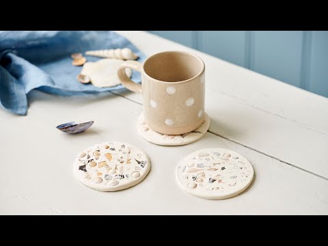 Porta-copos com conchas – DIY por Søstrene Grene