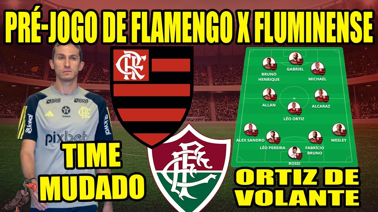 PRÉ-JOGO DE FLAMENGO X FLUMINENSE | FILIPE LUÍS MUDA ESCALAÇÃO | TRIO POUPADO PARA DOMINGO