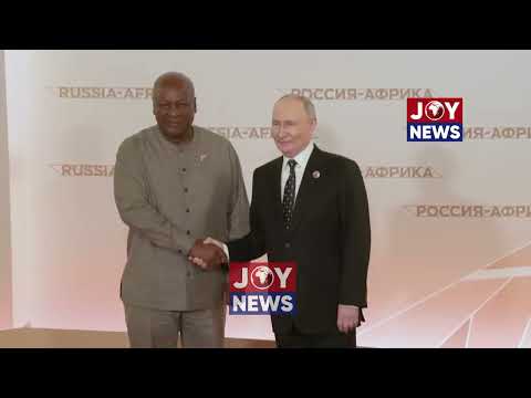 Watch as Presidents Mahama and Putin exchange pleasantries at the Russia–Africa Summit in Moscow.