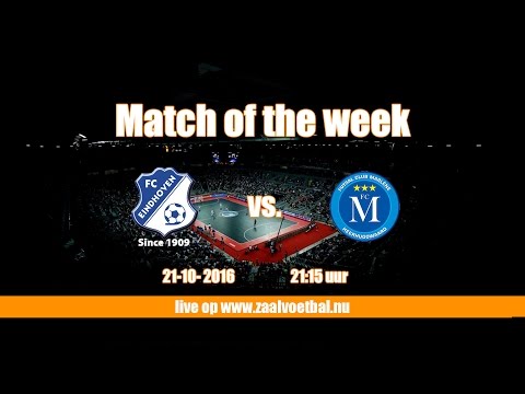 Livestream zaalvoetbal wedstrijd FC Eindhoven - FC Marlène 21 oktober 2016