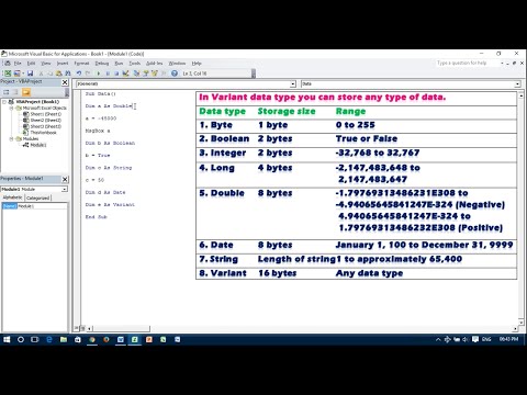 Introduction: - Constants and Data Types in Excel VBA