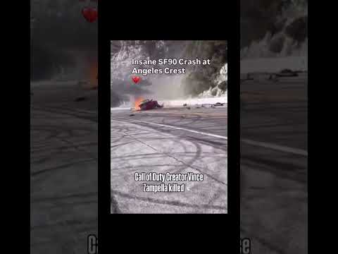 Vince Zampella creator of call of duty crashes! #ferrari #automobile #crash