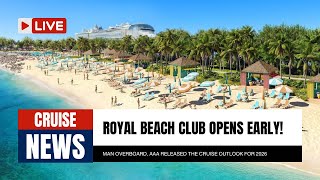 Another passenger over board and Royal Caribbean open Royal Beach Club early! 