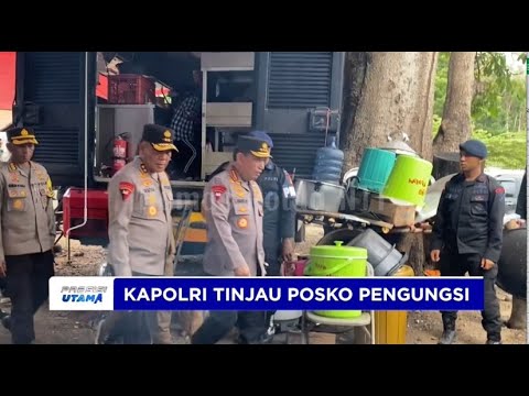 KAPOLRI TINJAU DAPUR UMUM POSKO PENGUNGSI GUNUNG LEWOTOBI