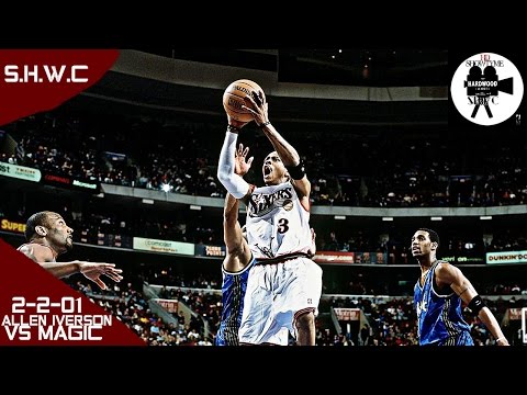 Allen Iverson Full Highlights vs Magic (2-2-01) 47 Pts 7 Asts 5 Rebs 2 Stls 2 Blks, 2OT GAME!