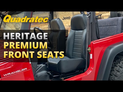 Quadratec Heritage Premium Front Seats for 76-06 Jeep CJ, Wrangler YJ & TJ