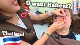 ✂️Thai Barber Girl Goes ALL IN. 👉 Massive Hair Chops & Extreme Haircut Transformation 👈 Pattaya 🇹🇭✨