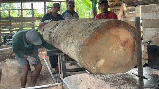Making 5x7 Wood with a Sawmill Machine Step by Step