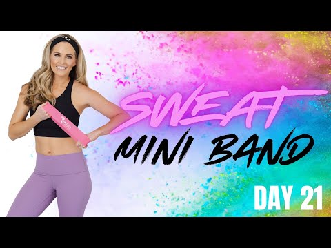 40 Minute Mini Band Sweat Workout - Sweat Day #21