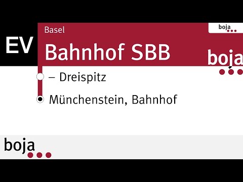 tpf Ansagen | EV Basel SBB - Münchenstein | Bahnersatz | Bauarbeiten | BoJa Ansagen