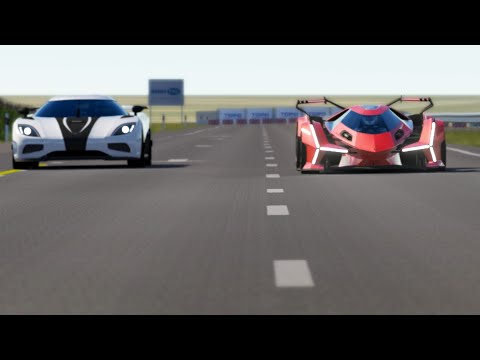 Lamborghini V12 Vision GT vs Koenigsegg Agera R at Palanga Circuit