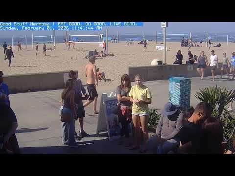 Hermosa Beach Good Stuff Strand Cam. Live Camera Stream from Southern California
