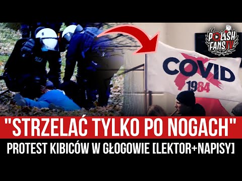 "STRZELAĆ TYLKO PO NOGACH" - protest kibiców w Głogowie [LEKTOR+NAPISY] (28.03.2021 r.)