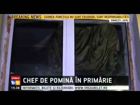 Chef de pomina in sediul primariei Danesti din judetul Gorj