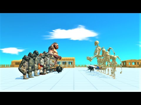 Every mutant primates vs skeleton itself animal revolt battle simulator
