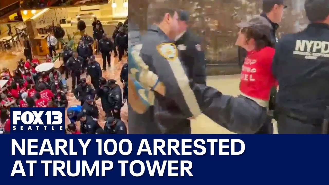 98 people arrested after Trump Tower protest in New York
