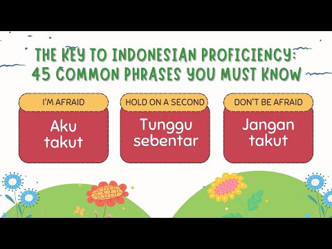 45 Indonesian Common Phrases You Must Know | Listening and Speaking Practice | @easyindonesian