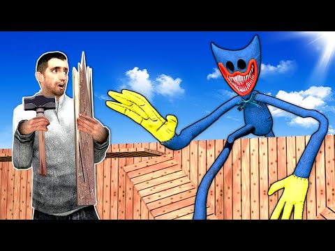 NIGHTMARE HUGGY WUGGY is Attacking my FORT! (Garry's Mod)