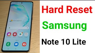 Hard reset Samsung Note 10 lite Delete Pin, Pattern, Password lock.
