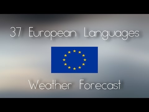 37 European Languages - Weather Forecast