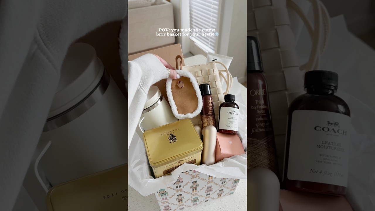 POV: your make the cutest ‘brr’ basket for your bestie❄️ #giftbasketsforalloccasions #christmasgifts