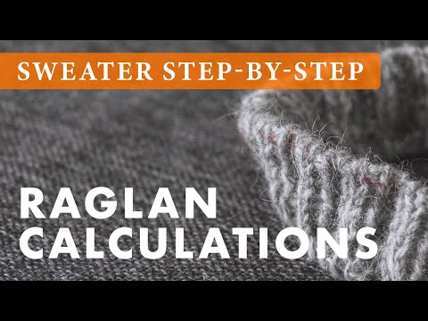 Top-down sweater. Raglan calculations. Step-by-step instructions.