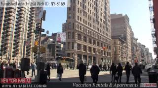 New York City - Video tour of a furnished loft apartment on West 27th Street (Chelsea - Manhattan)