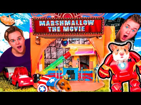 MARSHMALLOW'S BOX FORT THE MOVIE! PRISON ESCAPE, AVENGERS BASE AND MORE!