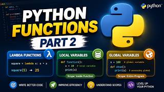 Python for GIS 17: Functions Part 2 |  Lambda Functions & Variable Scope & Examples