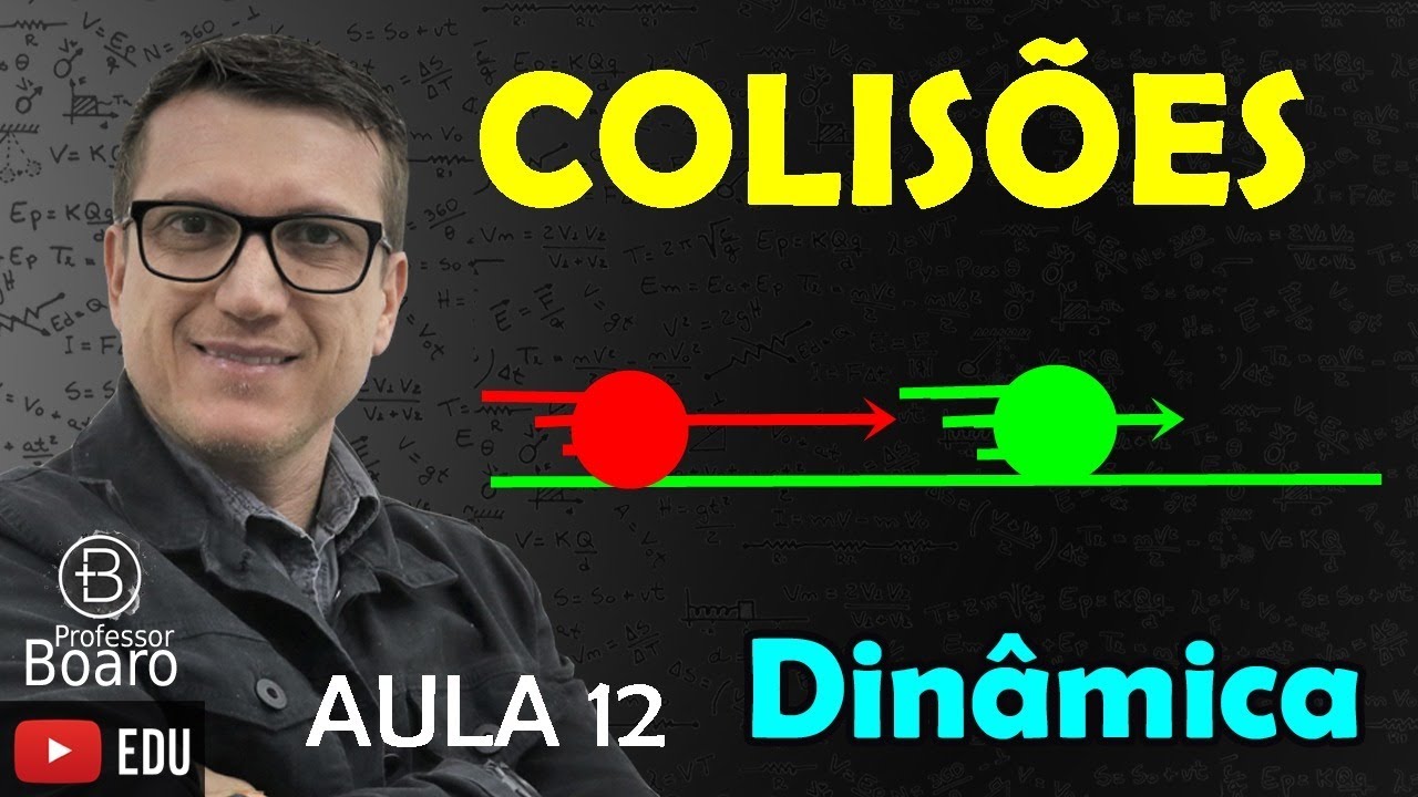 COLISÕES ou CHOQUES MECÂNICOS - DINÂMICA - (TEORIA + EXERCÍCIOS) -  AULA 12